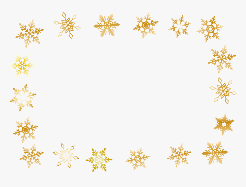 Winter Gold Snowflake Frame - Gold Snowflake Frame Png, Transparent Png, Free Download
