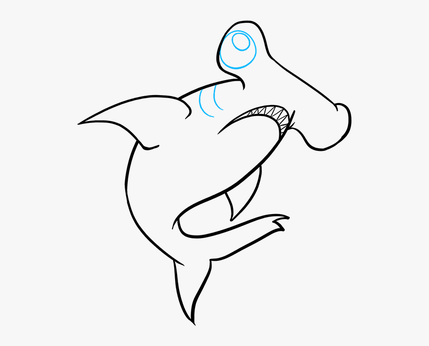 How To Draw A Hammerhead Shark - Clipart Hammer Head Shark, HD Png Download, Free Download