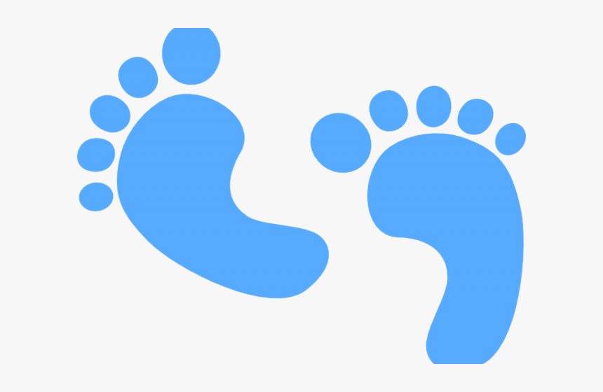 Light Blue Clipart Blue Baby Foot - Transparent Background Baby Clip Art, HD Png Download, Free Download
