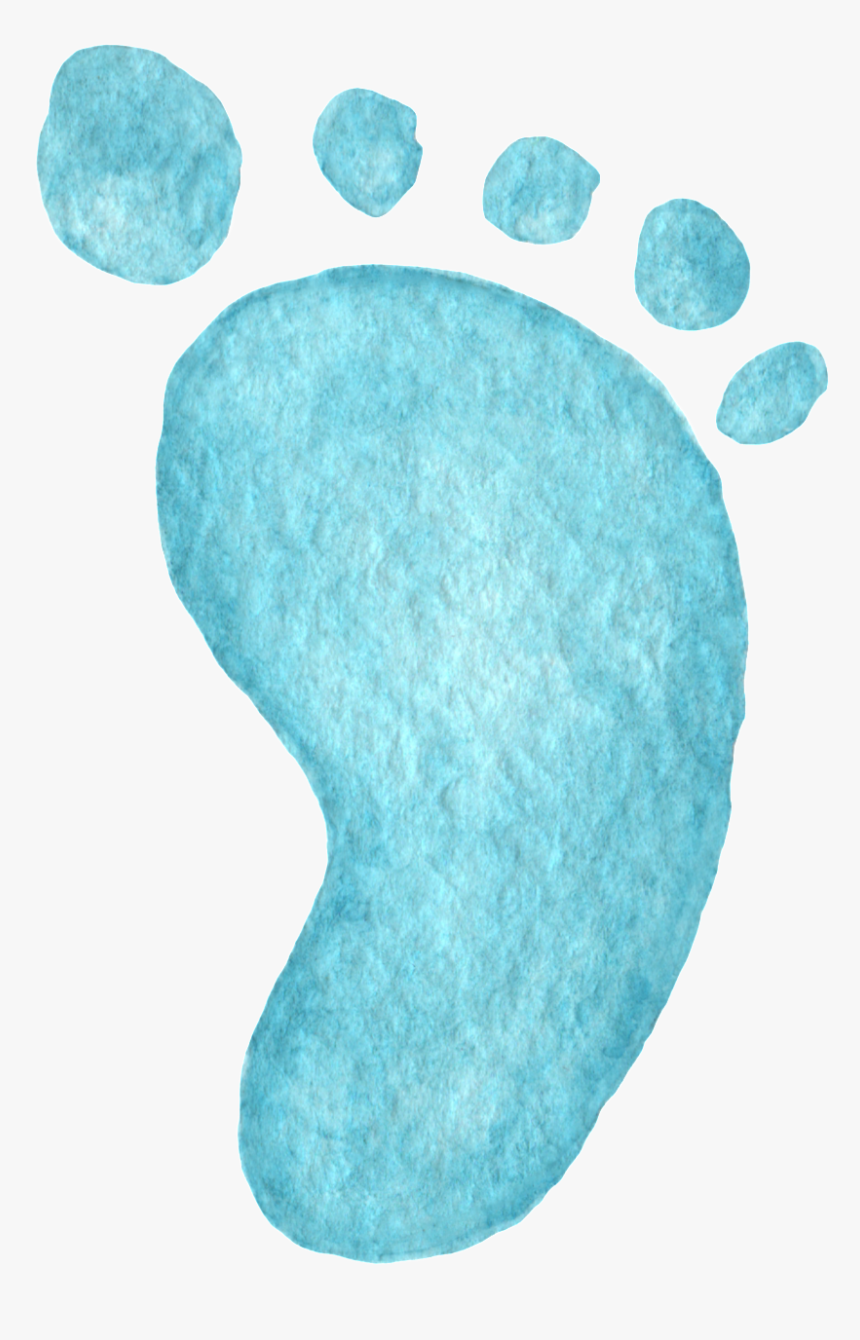 This Graphics Is Ice Blue Footprint Transparent Decorative - Baby Footprint Transparent Background, HD Png Download, Free Download