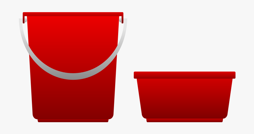 Bucket Free To Use Png - Red Bucket Clipart, Transparent Png, Free Download