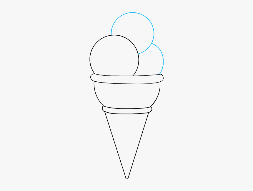 How To Draw Ice Cream - Line Art, HD Png Download, Free Download