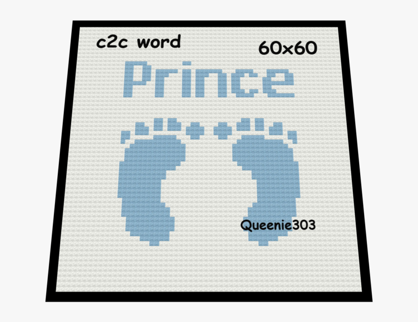 Baby Feet Prince C2c - Cross-stitch, HD Png Download, Free Download