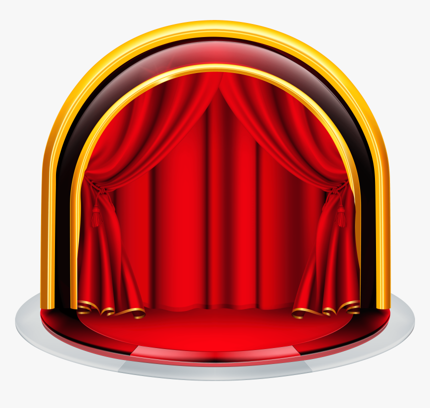 Stage With Red Curtains Png Clipart Image - Stage Clipart Png, Transparent Png, Free Download