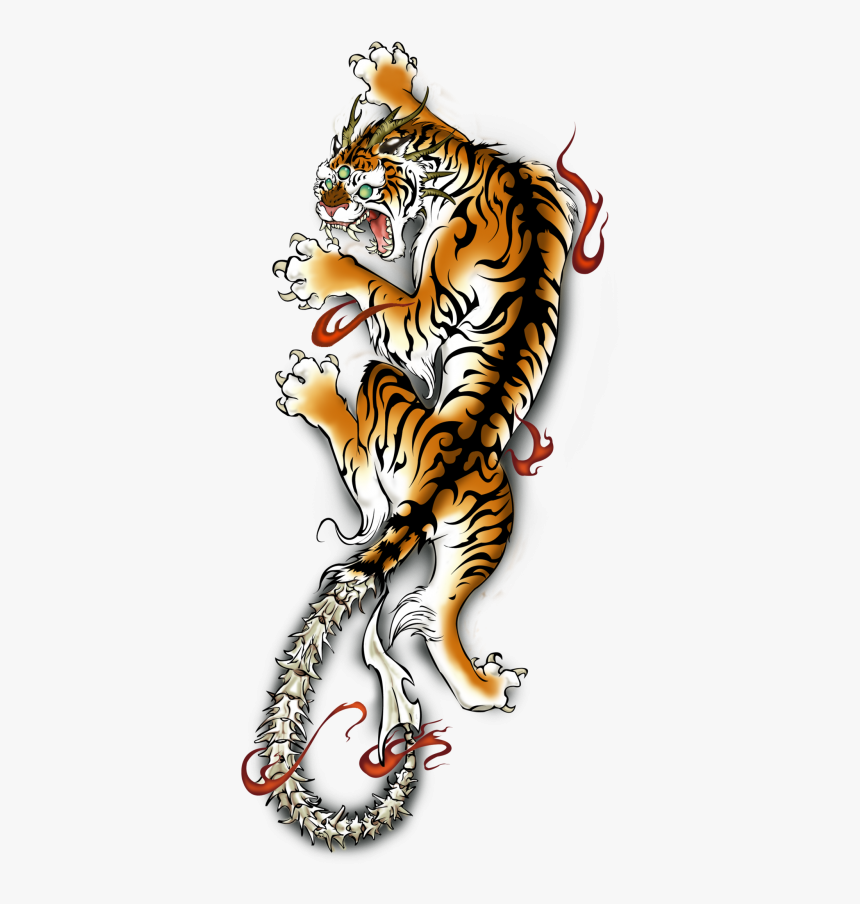 Tatuaje De Tigre Png Images Png Images - Tiger Traditional Chinese Tattoo, Transparent Png, Free Download