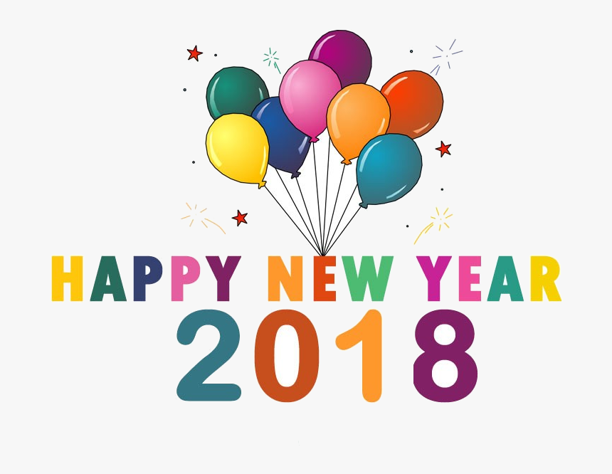 Happy New Year Clipart 2018 Banner - New Year 2018 Clip Art, HD Png Download, Free Download