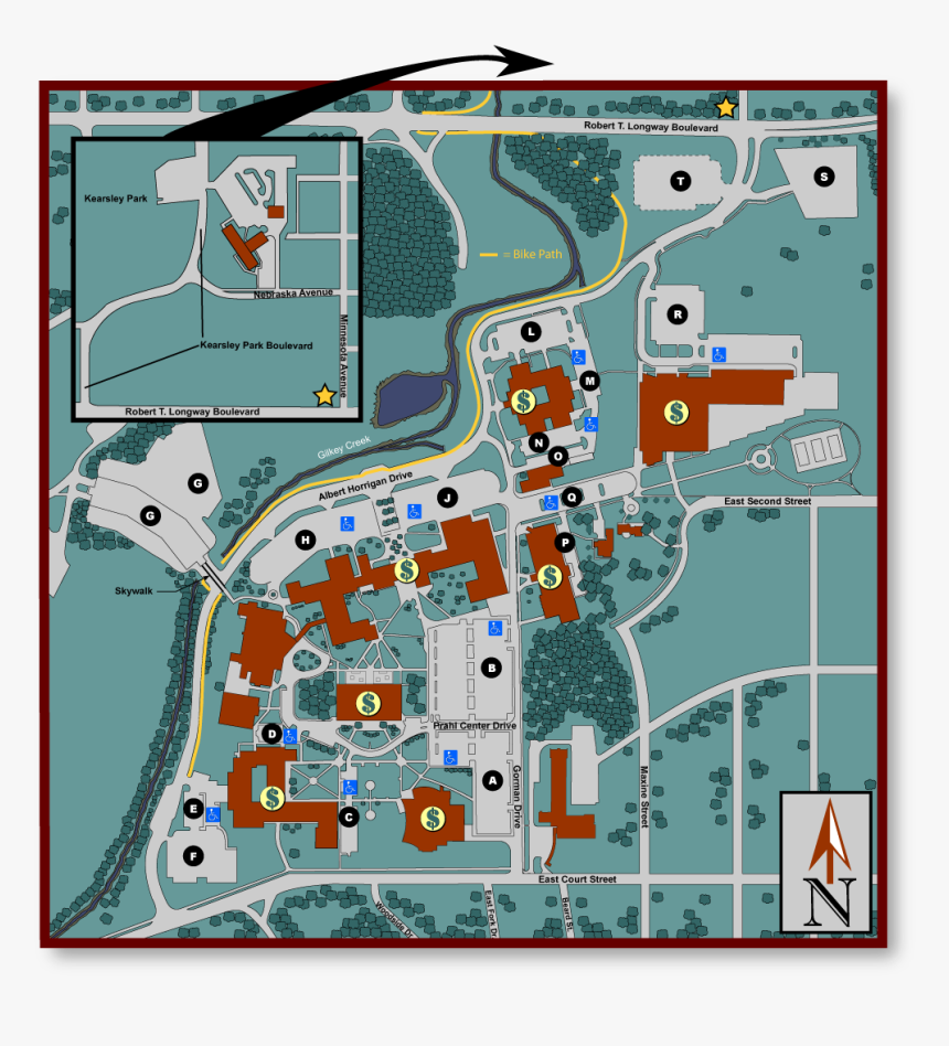 Main Campus Parking Map - Atlas, HD Png Download, Free Download