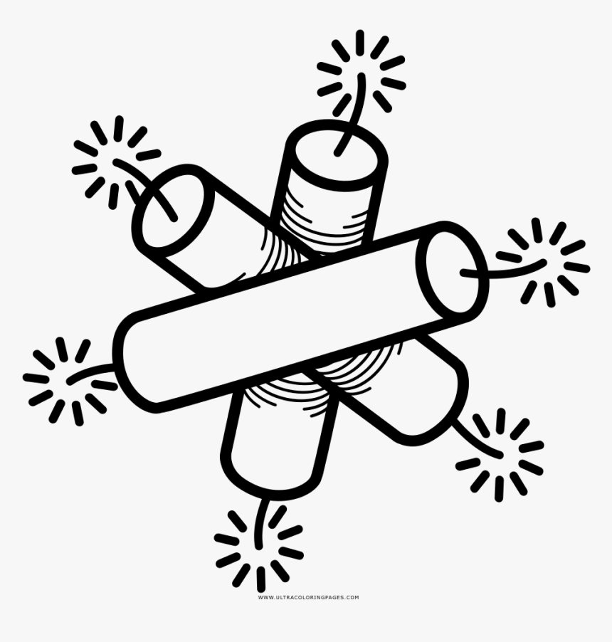 Dynamite Coloring Page - Line Art, HD Png Download, Free Download