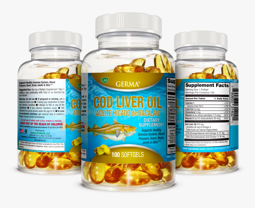 Cod Liver Oil, HD Png Download, Free Download