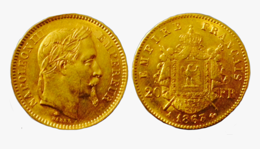 Napoleon Iii 20 Francs 1863 - Coin, HD Png Download, Free Download
