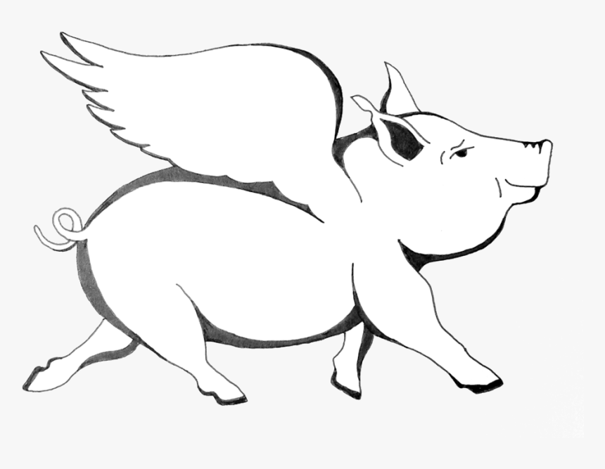Flying Pig Png - Illustration, Transparent Png, Free Download