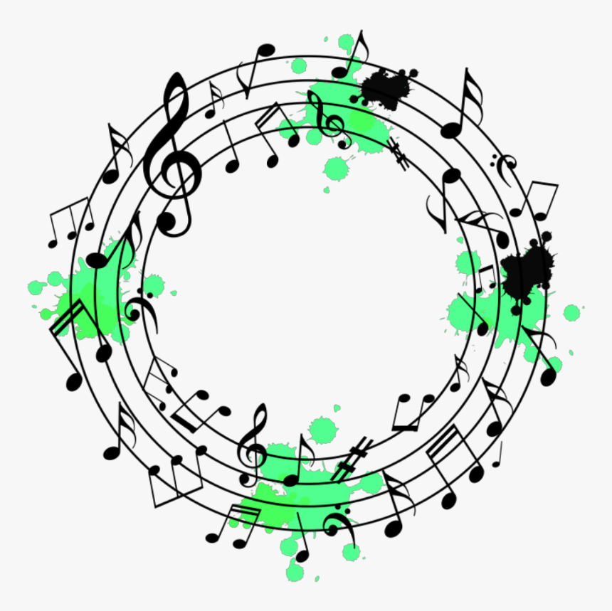 Music Musicnote Note Notes Green Round Circle - Live Music Show Psd Flyer, HD Png Download, Free Download