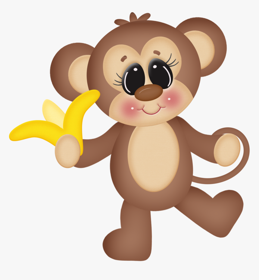 Macaco Comendo Banana Desenho Clipart , Png Download - Imagenes De Animales Animados, Transparent Png, Free Download