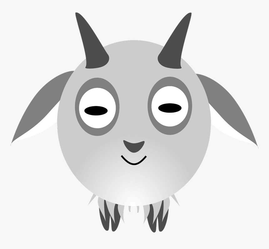 Cartoon Goat Face Clipart - Cartoon Face Goats, HD Png Download - kindpng.