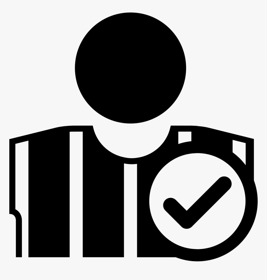 Football Referee With Check Mark - Marca Con Un Árbitro, HD Png Download, Free Download