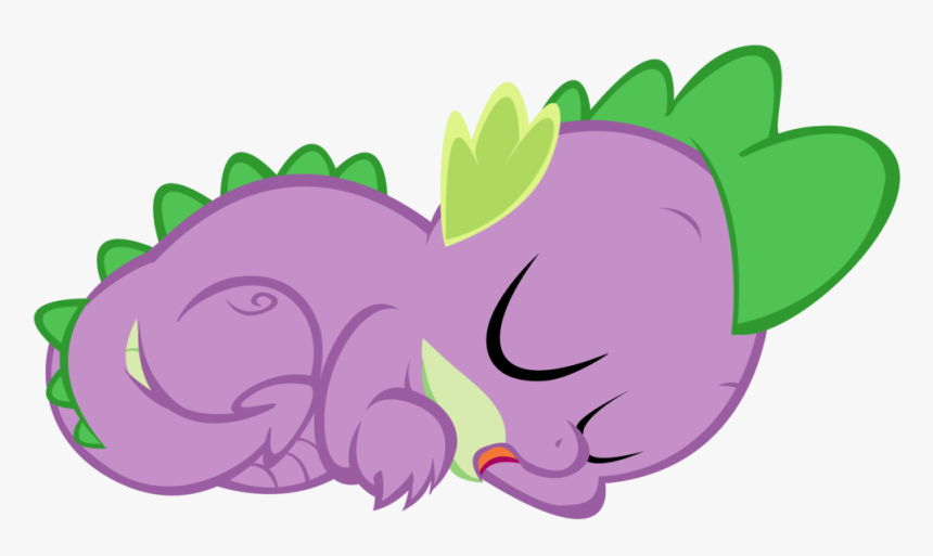 Sleeping Vector Lady Png Freeuse Download - Spike My Little Pony Sleeping, Transparent Png, Free Download