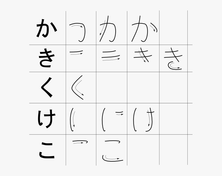 Hiragana Strokes K - Hiragana Strokes, HD Png Download, Free Download