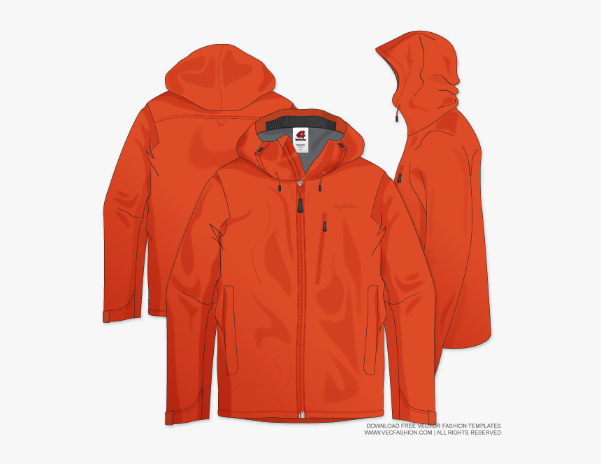 Men Climbing Jacket Template , Png Download - Vector Jacket Design, Transparent Png, Free Download