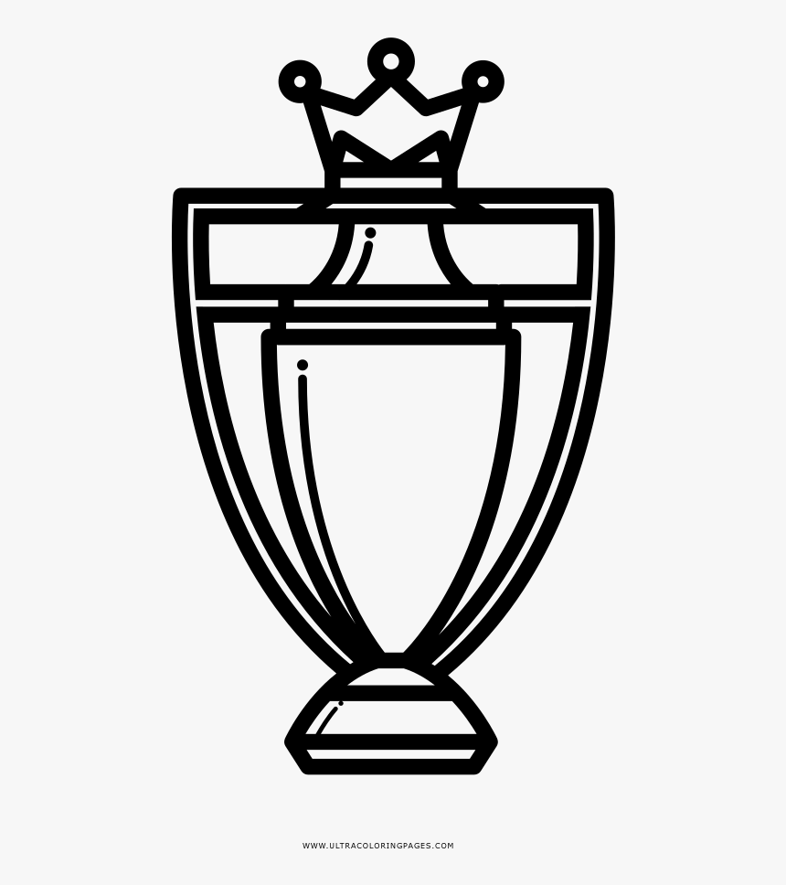 Premier League Trophy Coloring Page - Premier League Icon Png, Transparent Png, Free Download