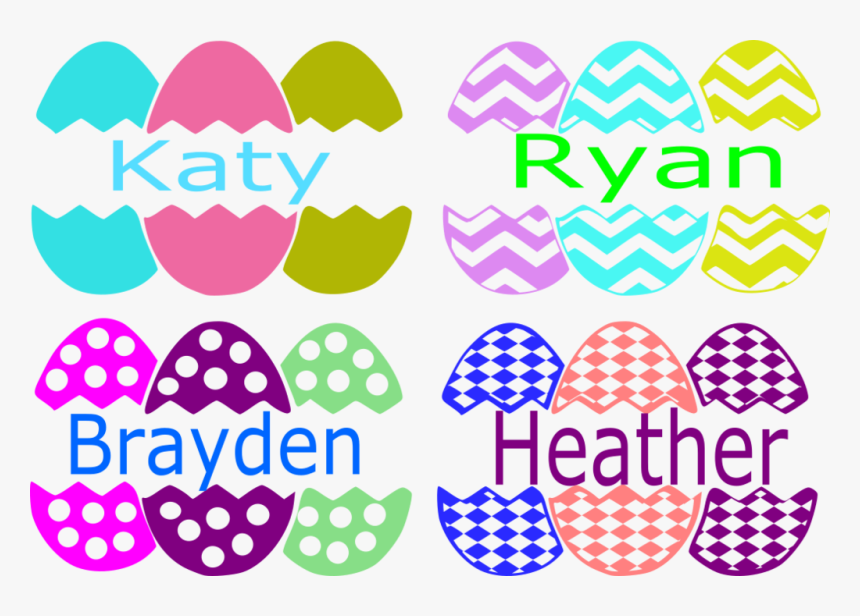 Split Easter Eggs Monogram Frames - Easter Eggs Monogram Svg, HD Png Download, Free Download