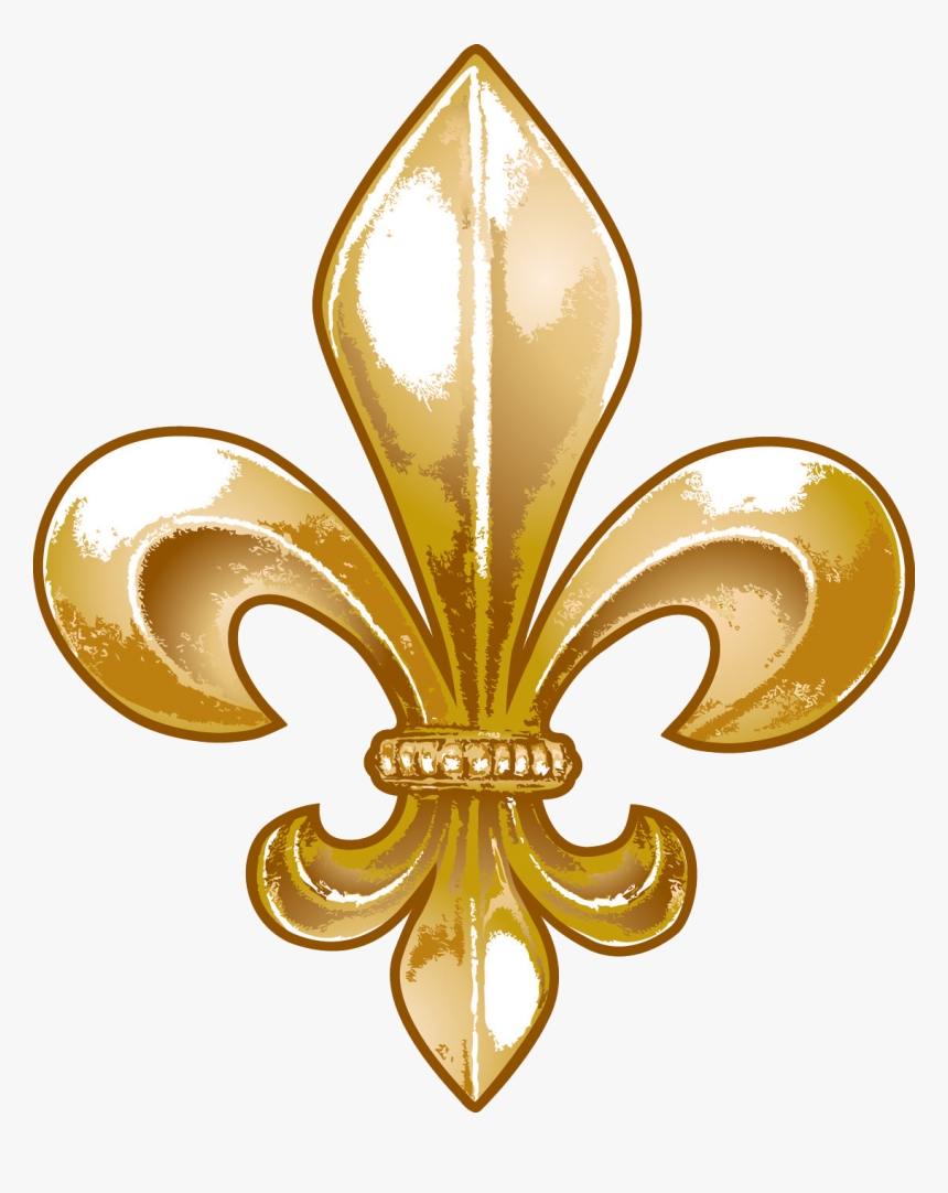 Gold Fleur De Lis Png Clipart - Gold Fleur De Lis Png, Transparent Png, Free Download