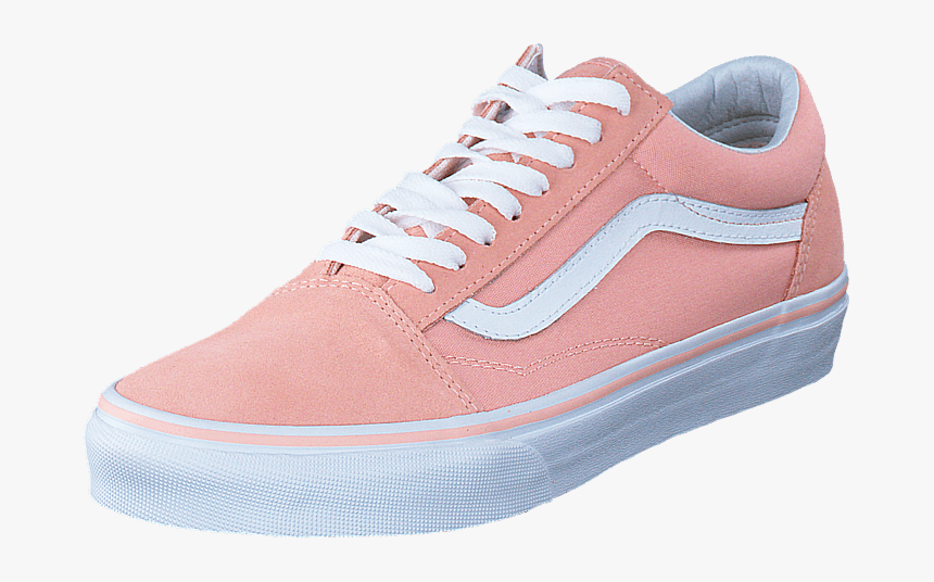 Ua Old Skool Suede Canvas Peach/white - Vans Shoes Transparent Pink, HD Png Download, Free Download