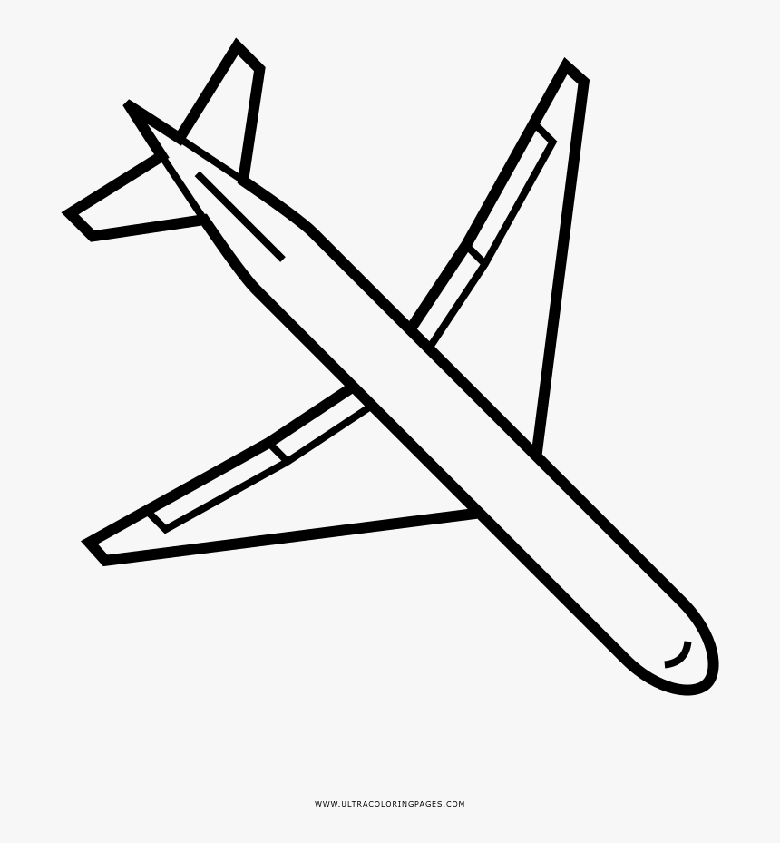 Dibujo De Avi& - Airplane Drawing Transparent Background, HD Png Download, Free Download