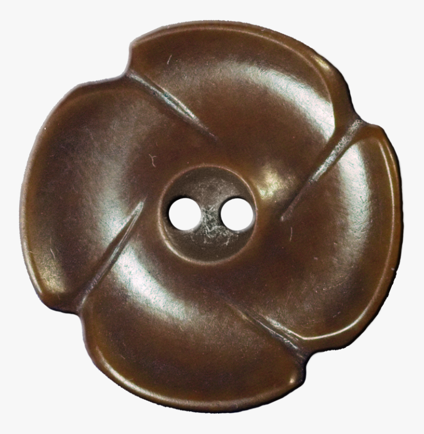 Flower Button With Four Petals, Brown - Antique, HD Png Download, Free Download