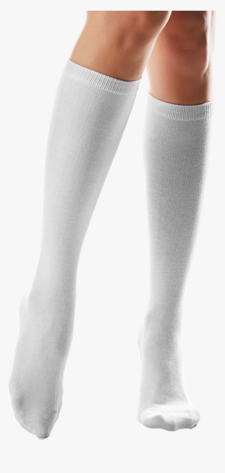 2 Pack Of Jettproof Seamless Knee High Socks - Knee High White Socks Transparent, HD Png Download, Free Download