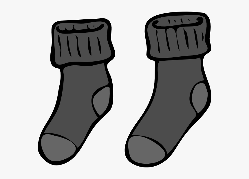 Grey Sock Svg Clip Arts - Black Socks Clip Art, HD Png Download, Free Download