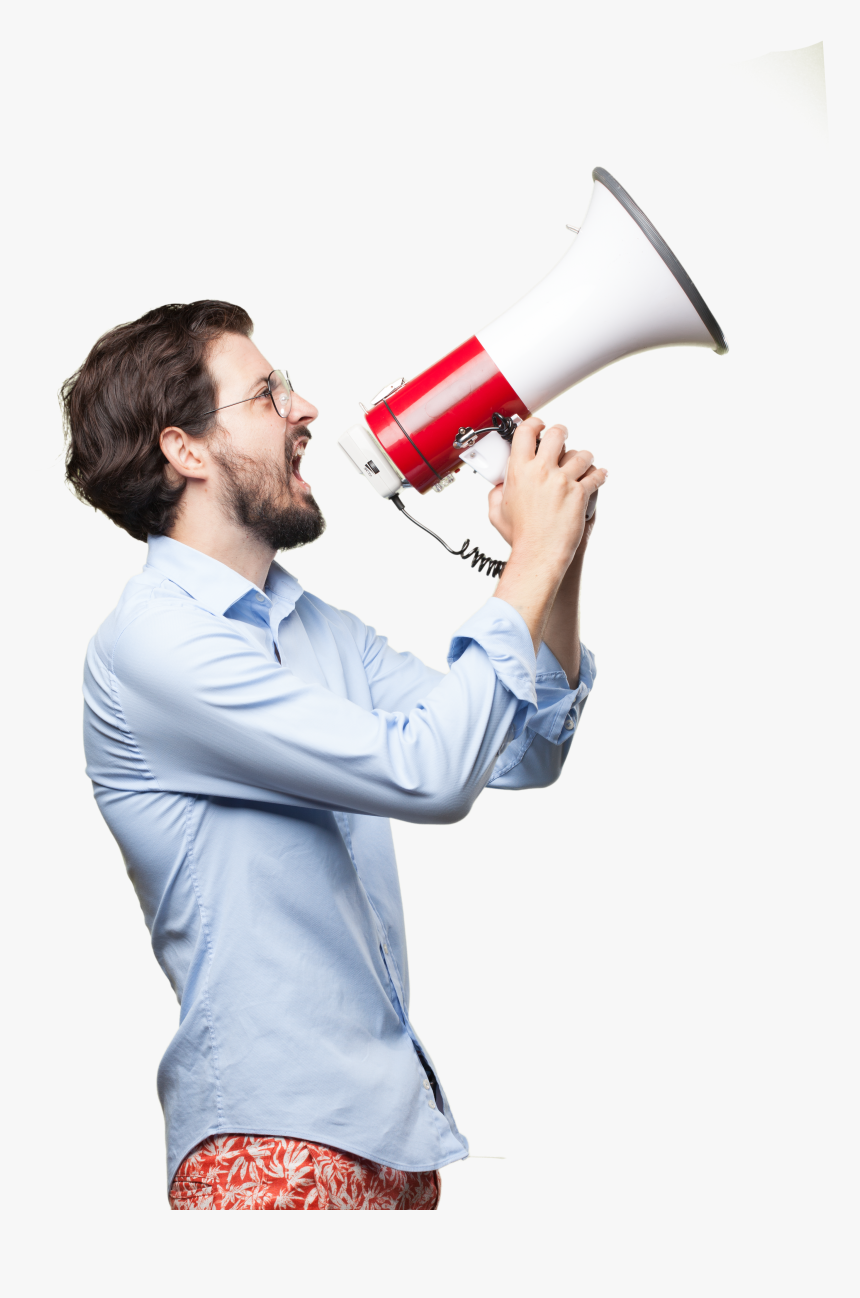 Vector Megaphone Man Shouting, HD Png Download, Free Download