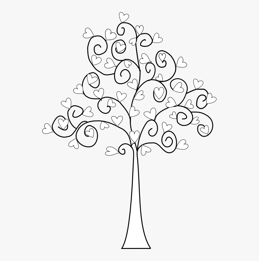 Valentine's Day Drawings Tree, HD Png Download, Free Download
