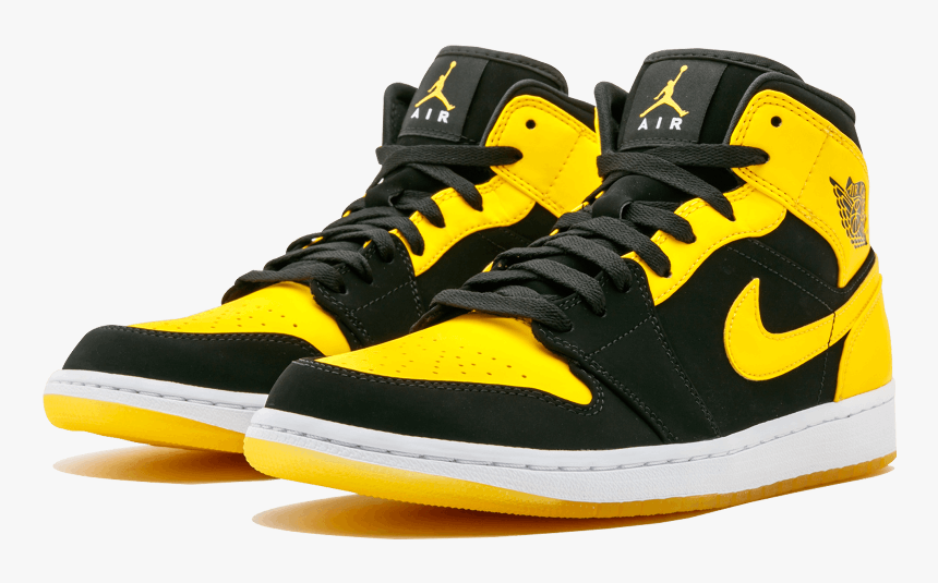 jordan retro 1 black and yellow