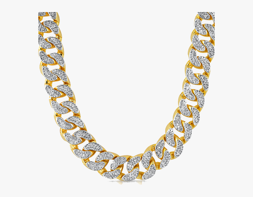 Necklace Clipart Thug Life - Gold Diamond Chain Png, Transparent Png, Free Download