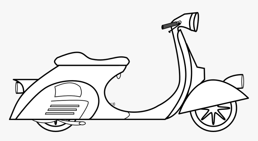 Scooter Images Black And White, HD Png Download, Free Download