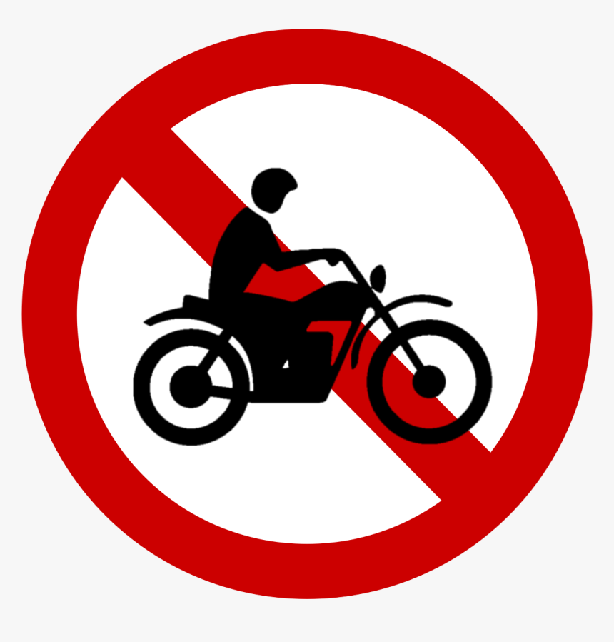 Indonesia New Road Sign Pro 2b1 - Rambu Sepeda Motor Dilarang Masuk, HD Png Download, Free Download