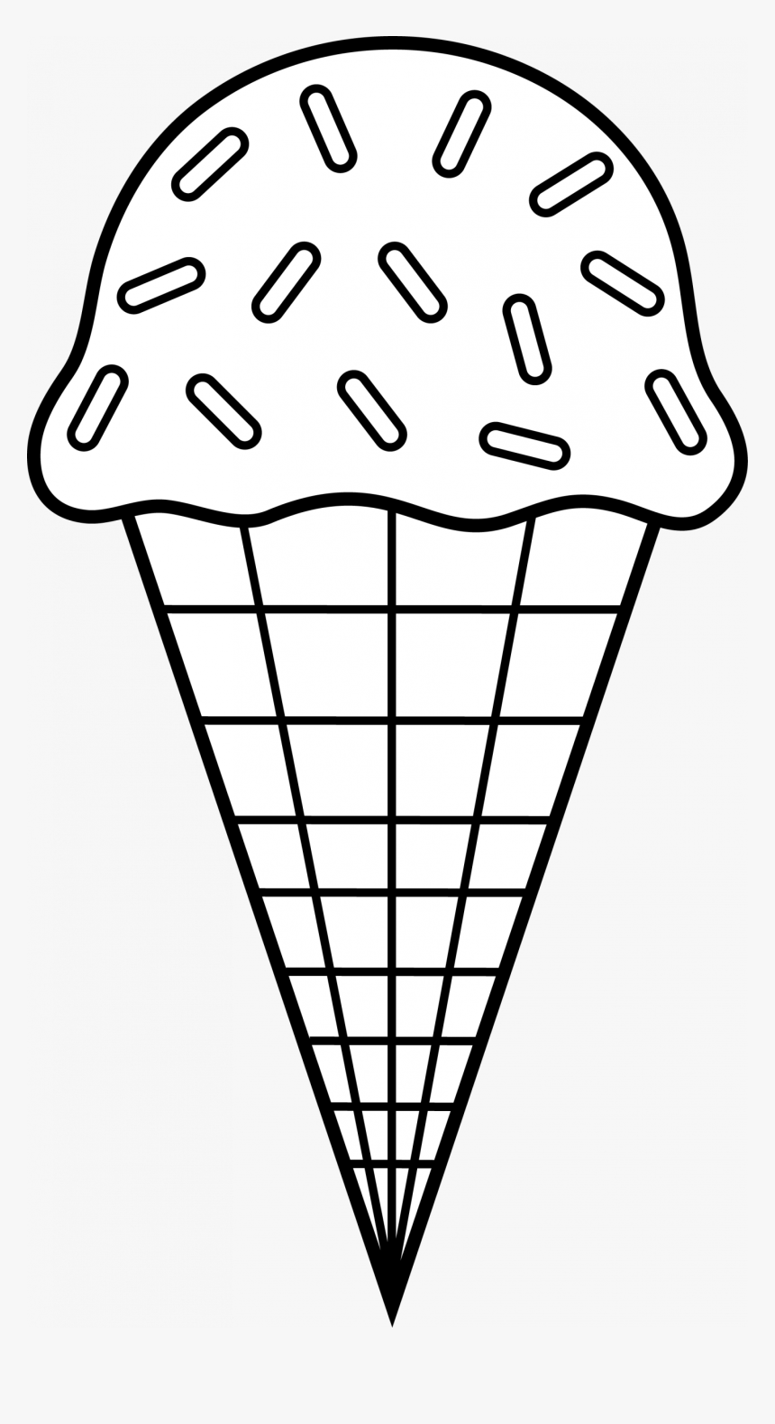Ice Cream Sundae Clipart Black And White, HD Png Download, Free Download