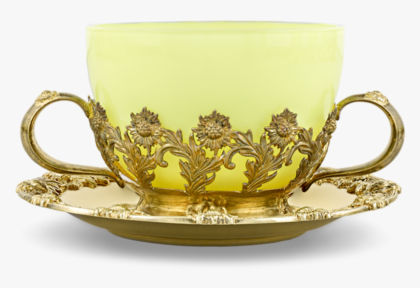 Royal Chrysanthemum Silver Gilt Teacups And Saucers - Cup, HD Png Download, Free Download