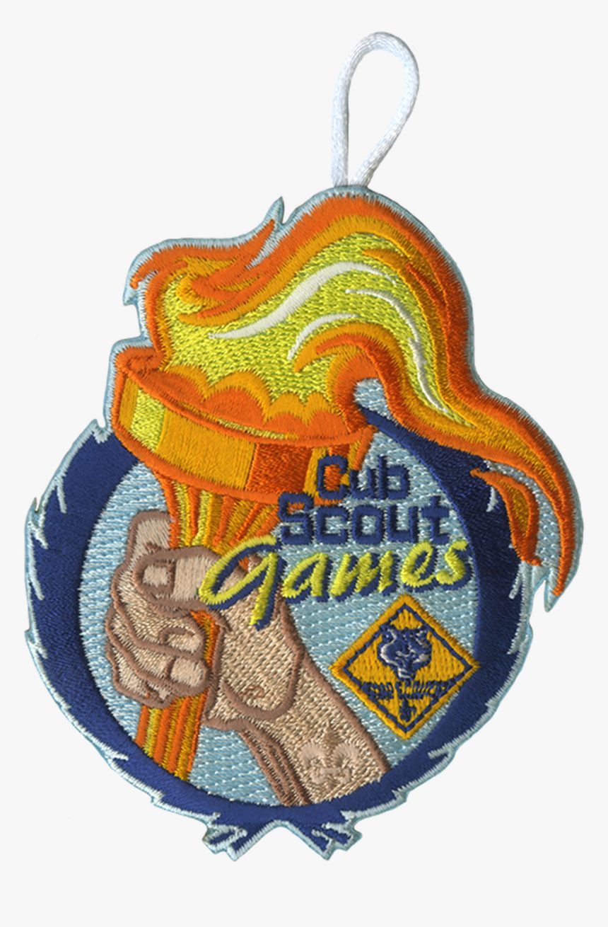 Cub Scout Games Torch Patch - Embroidery, HD Png Download, Free Download