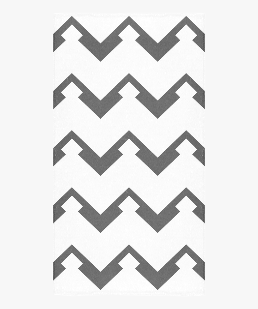 Chevron Black And White 1 Bath Towel 30"x56" - Carpet, HD Png Download, Free Download