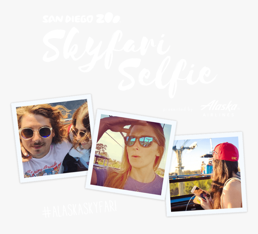 San Diego Zoo Skyfari Selfi Presented By Alaska Airlines - Collage, HD Png Download, Free Download