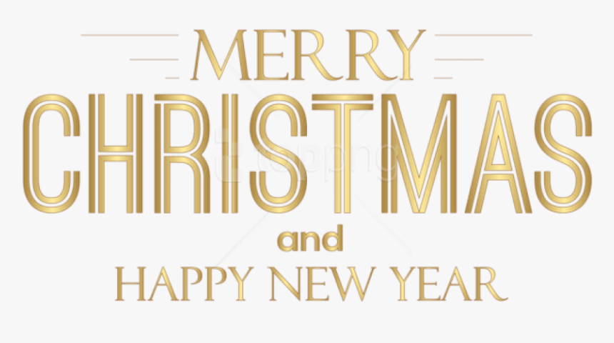 Free Png Merry Christmas And Happy New Year Text Png - Graphic Design, Transparent Png, Free Download