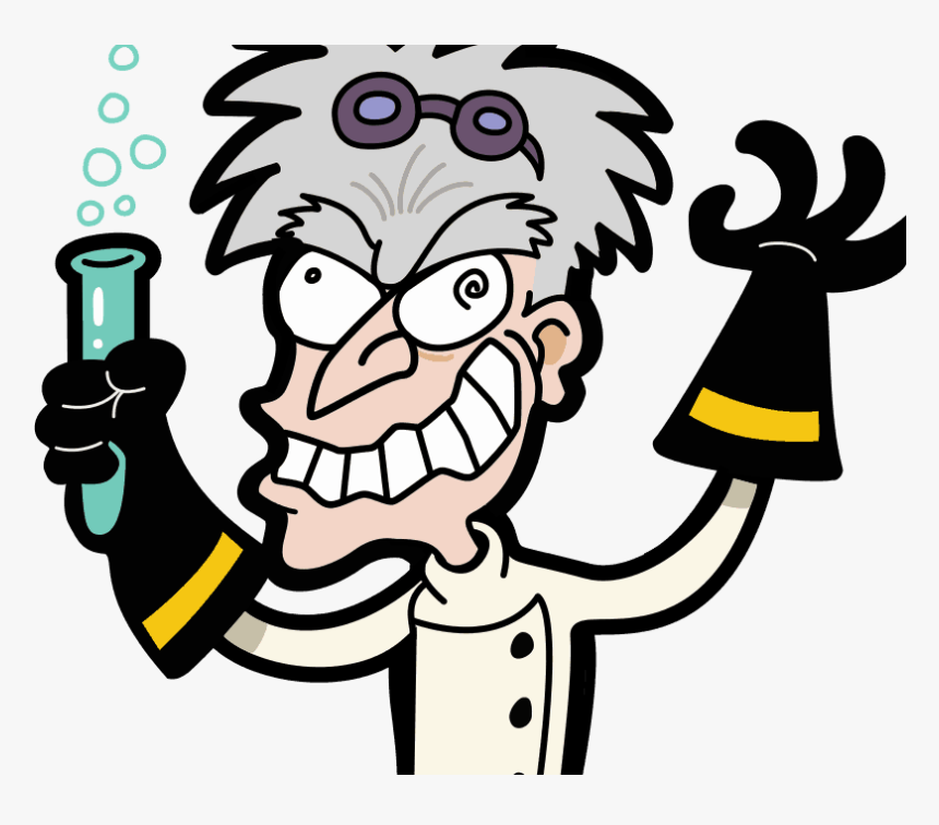 Evidence Clipart Private Eye - Mad Scientist Cartoon Drawing, HD Png Download, Free Download