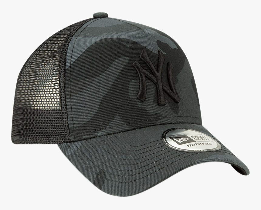 Ny Yankees New Era Camo Essential Trucker Cap - New Era Black Trucker Camo, HD Png Download, Free Download