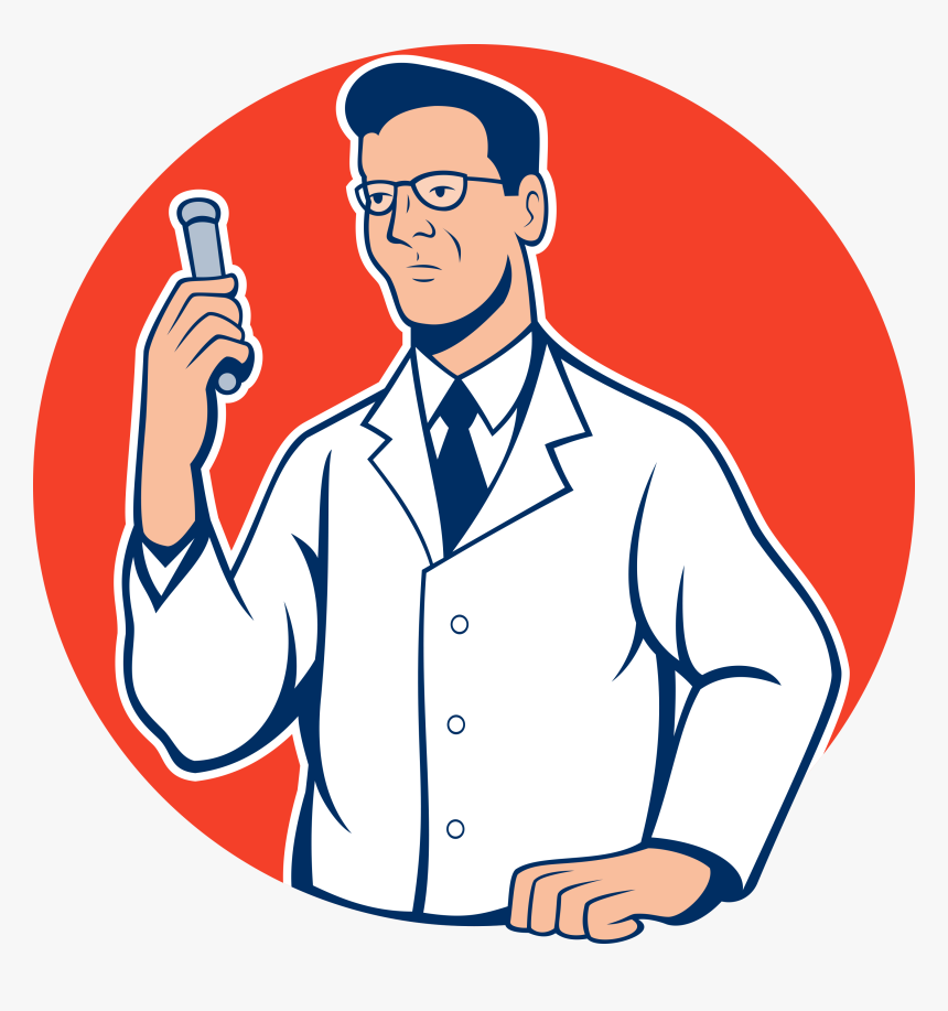 Scientist Clipart Cure - Chemist Cartoon, HD Png Download, Free Download