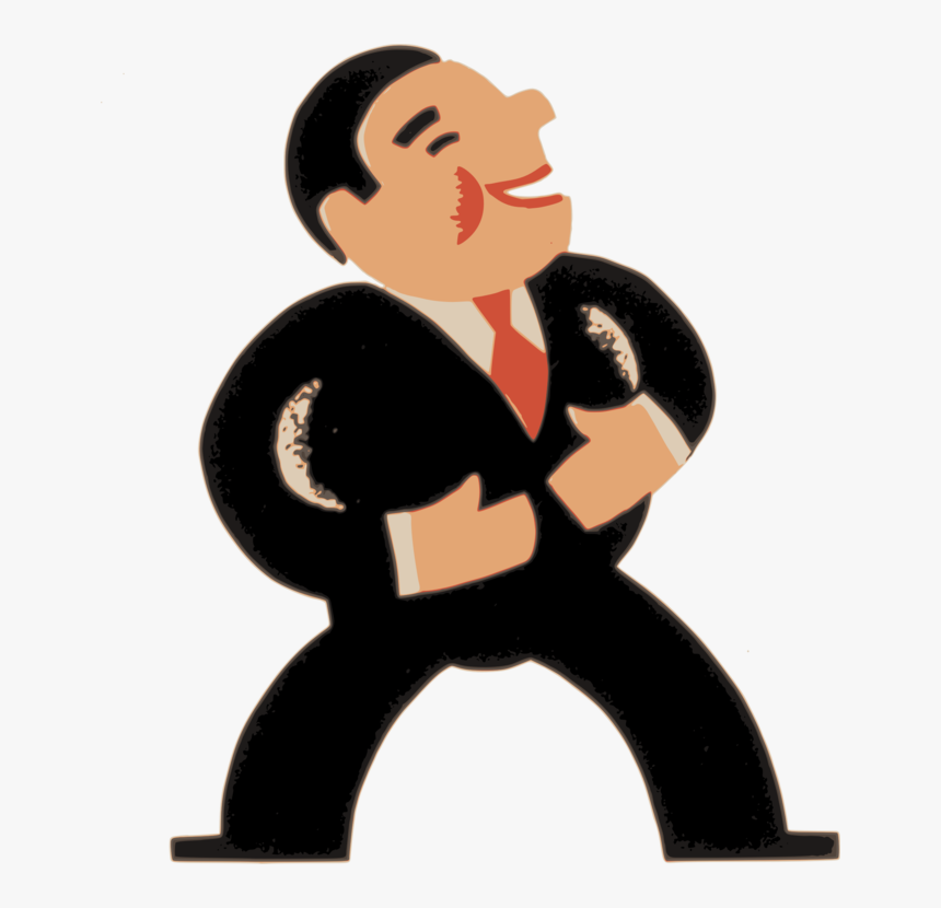 Art,thumb,sitting - Cartoon Man In Suit, HD Png Download, Free Download