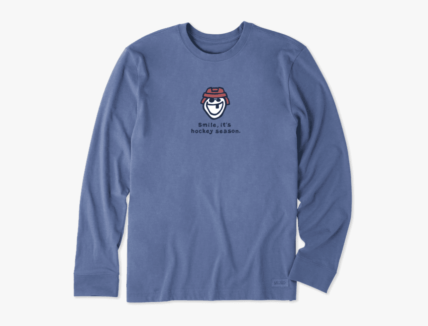 Men"s Smile It"s Hockey Season Long Sleeve Vintage - Mens Graphic Winter Tees, HD Png Download, Free Download