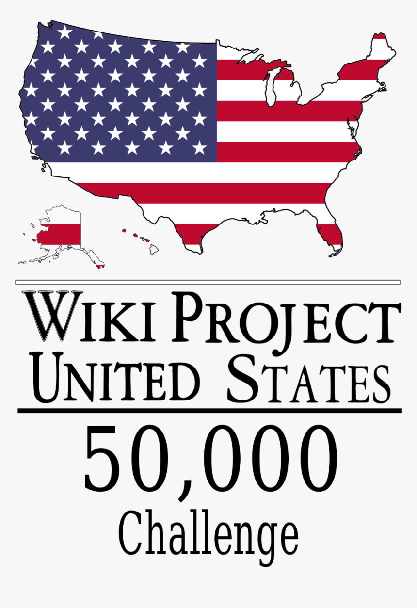 Wikiproject United States Logo And 50k Logo - Usa Flag, HD Png Download, Free Download