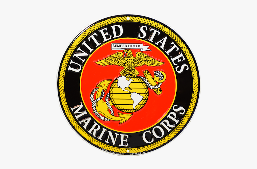 United States Marine Corps Emblem Round Sign - Transparent Marine Corps Logo, HD Png Download, Free Download