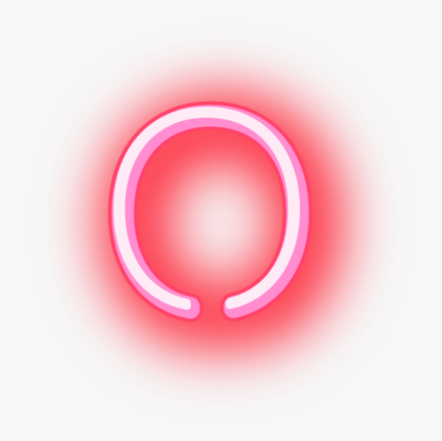 Neon Letters Png - Circle, Transparent Png, Free Download